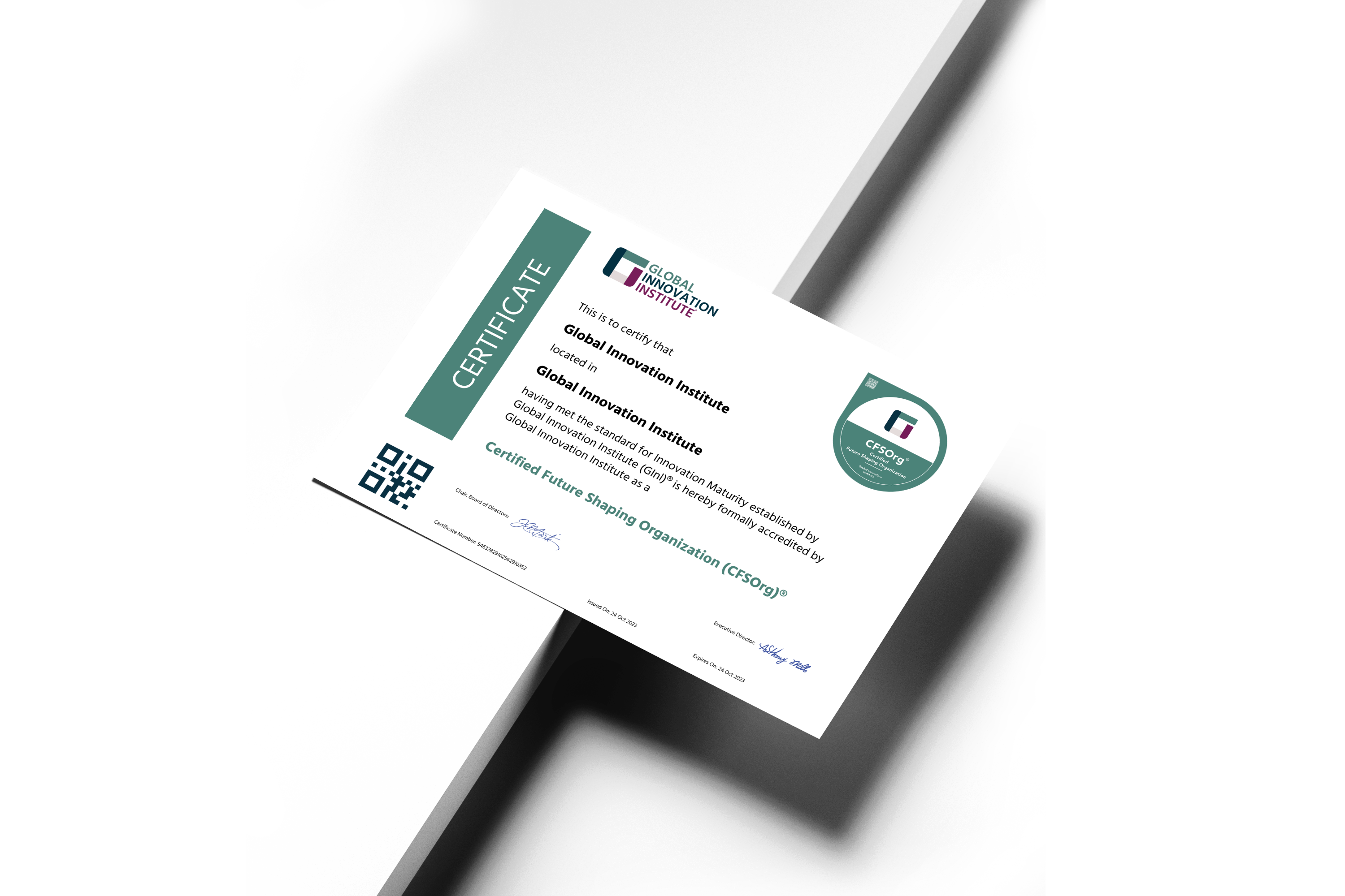 Certified Future Shaping Organization 'Mockup'