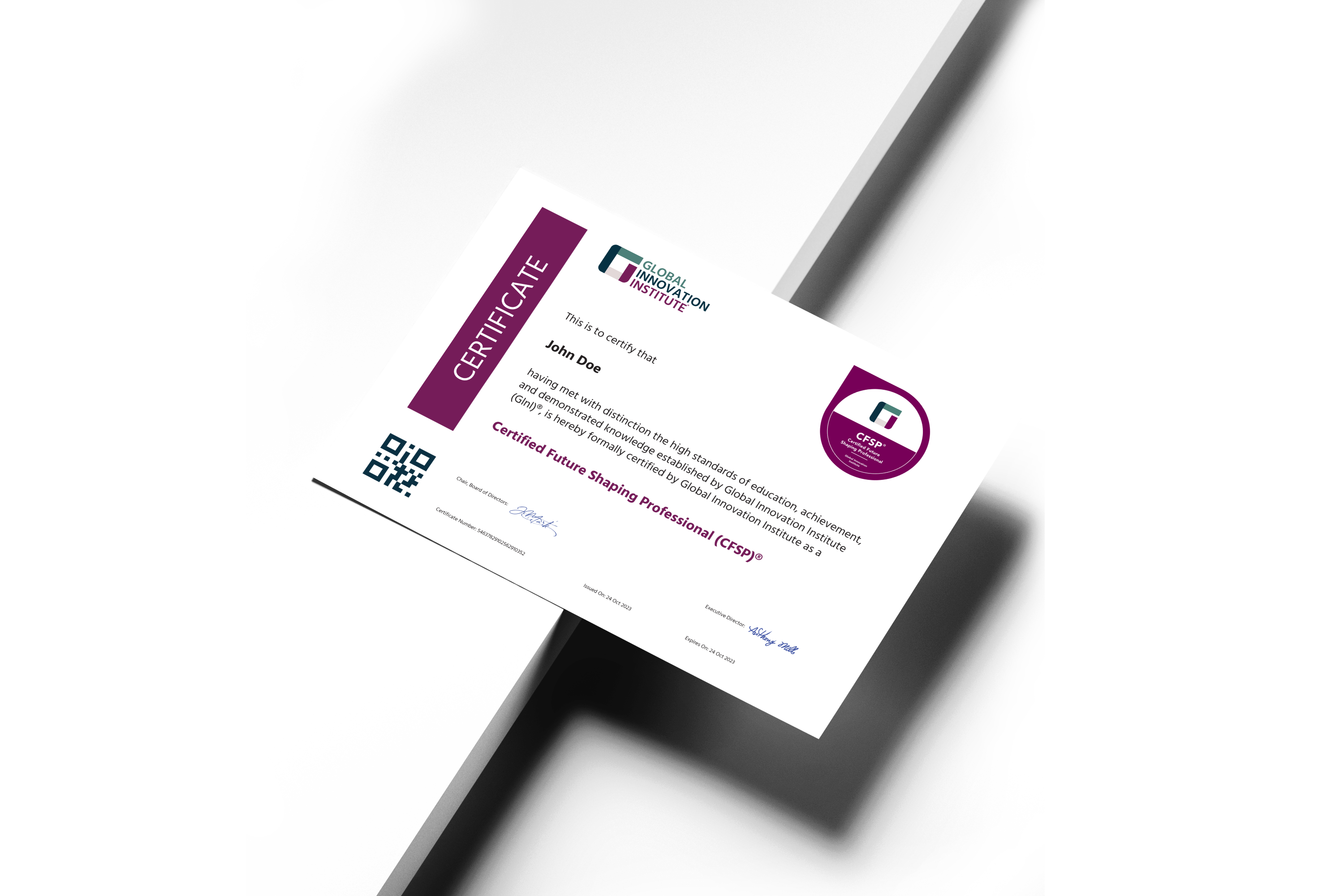 Certified Future Shaping Professional 'Mockup'